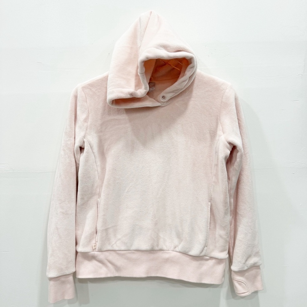 Athleta Girl Feelin Great Plush Pink Hoodie XL 14